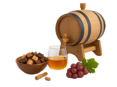 Dřeva a sudy na ochucení lihovin