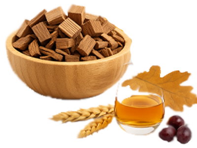 Dřevěné kostky a štěpky