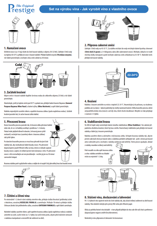 Kvasinky Bulldog na víno 28 g s živinami pro 25 l ovocného moštu - energetický štítek