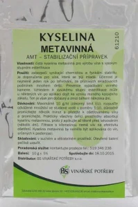Kyselina metavinná 10 g pro stabilitu vína a prevenci vinného kamene