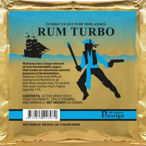 Rumové kvasnice 62 g pro kvašení 25 l kvasu z melasy