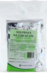 Čiření vín balení – bentonit PLUXCOMPACT, želatina a křemičitý sol pro 100 l