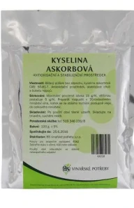 Kyselina askorbová 100 g antioxidační prostředek pro stabilizaci nápojů