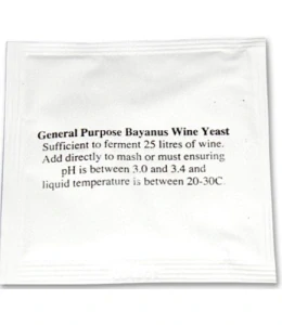 Vinné kvasnice Bayanus 5 g pro kvašení 25 l vína, šampaňského a medoviny