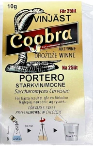 Vinné kvasinky Coobra Portvin 10 g pro výrobu 25 l silného vína