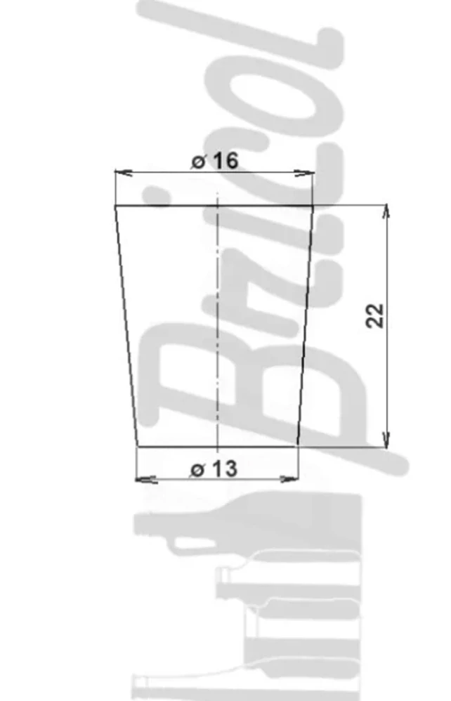 Korkový špunt 22 x 16/13 mm na skleněné lahve přírodní korek