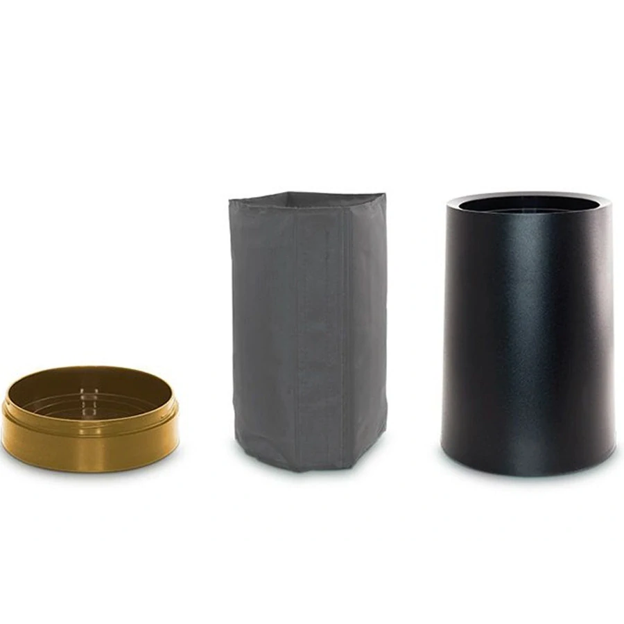 Chladící nádoba na víno černá s gelovou vložkou pro chlazení lahví