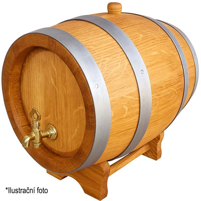 Dubový sud 10 L "Extra Masiv" voskovaný, kohoutek mosazný