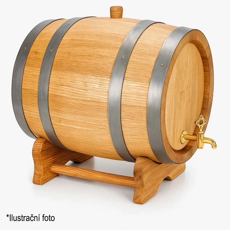 Dubový sud 20 L "Extra Masiv" voskovaný, kohoutek mosazný