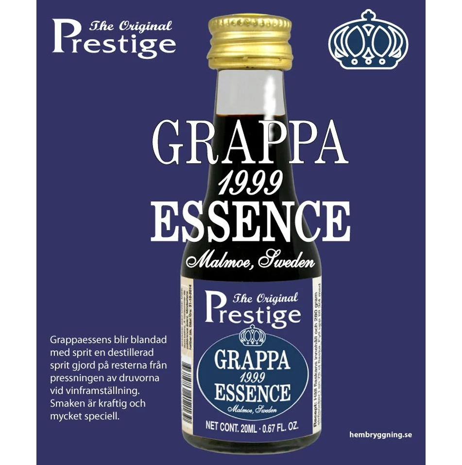 Grappa esence 20 ml pro výrobu tradiční pálenky z vinného kvasu