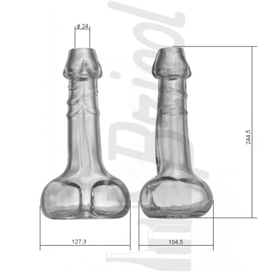 Skleněná láhev 0,5 l dárková s korkovým uzávěrem