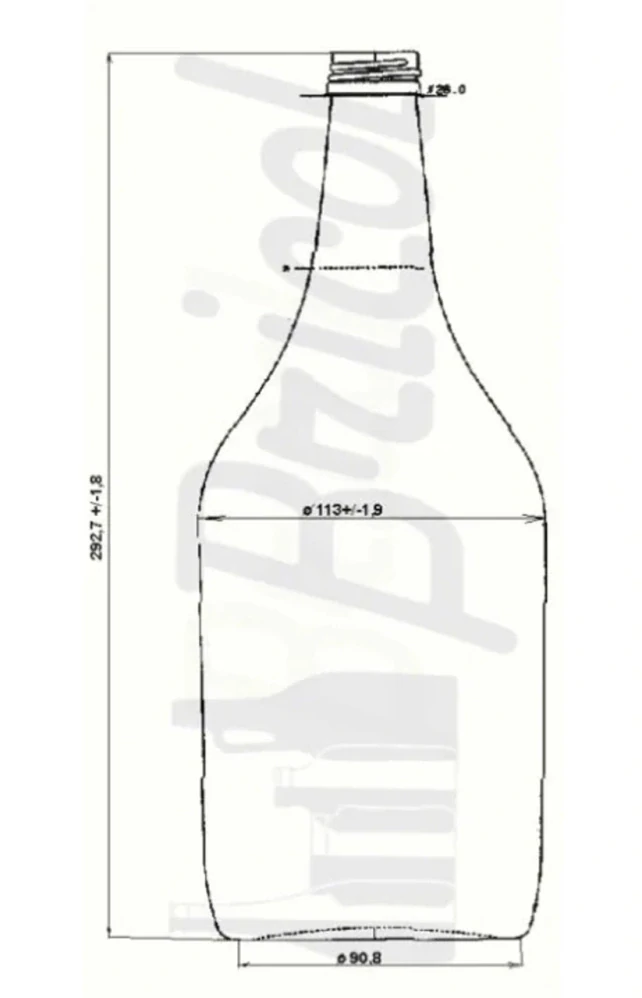 Skleněná láhev 1,5 l zelená na víno a medovinu bez uzávěru