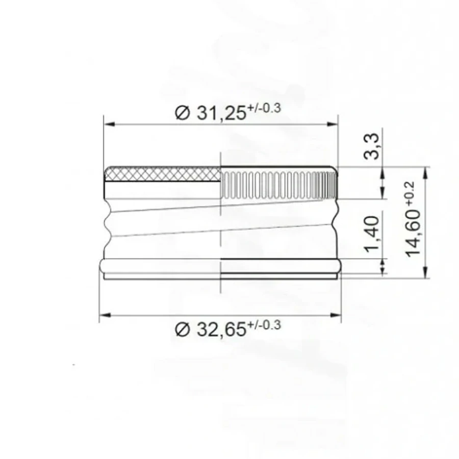 Šroubovací uzávěr 31,5 mm zlatý plechový víčko pro skleněné lahve