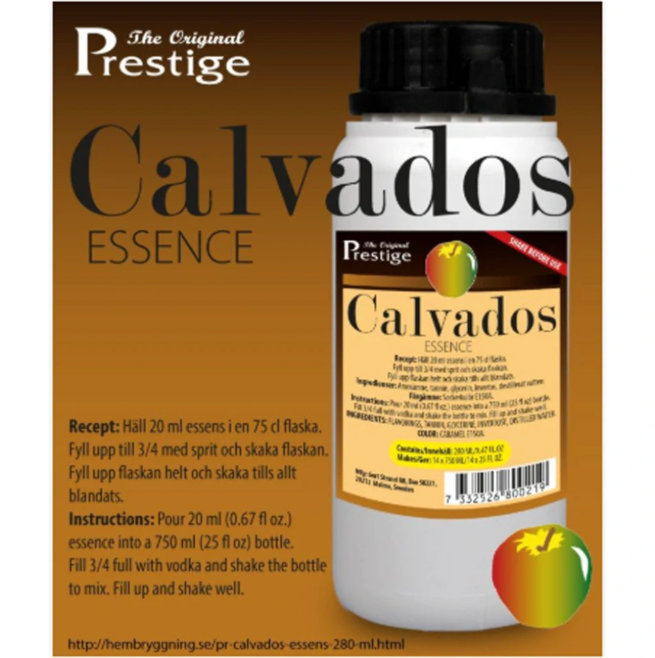 Calvados esence 280 ml – ovocná pálenka pro ochucení 14 lahví vodky