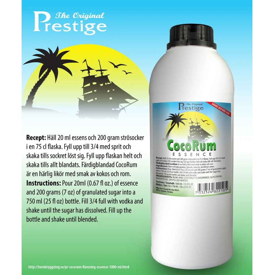 CocoRum esence 1000 ml s kokosovou chutí pro míchané drinky