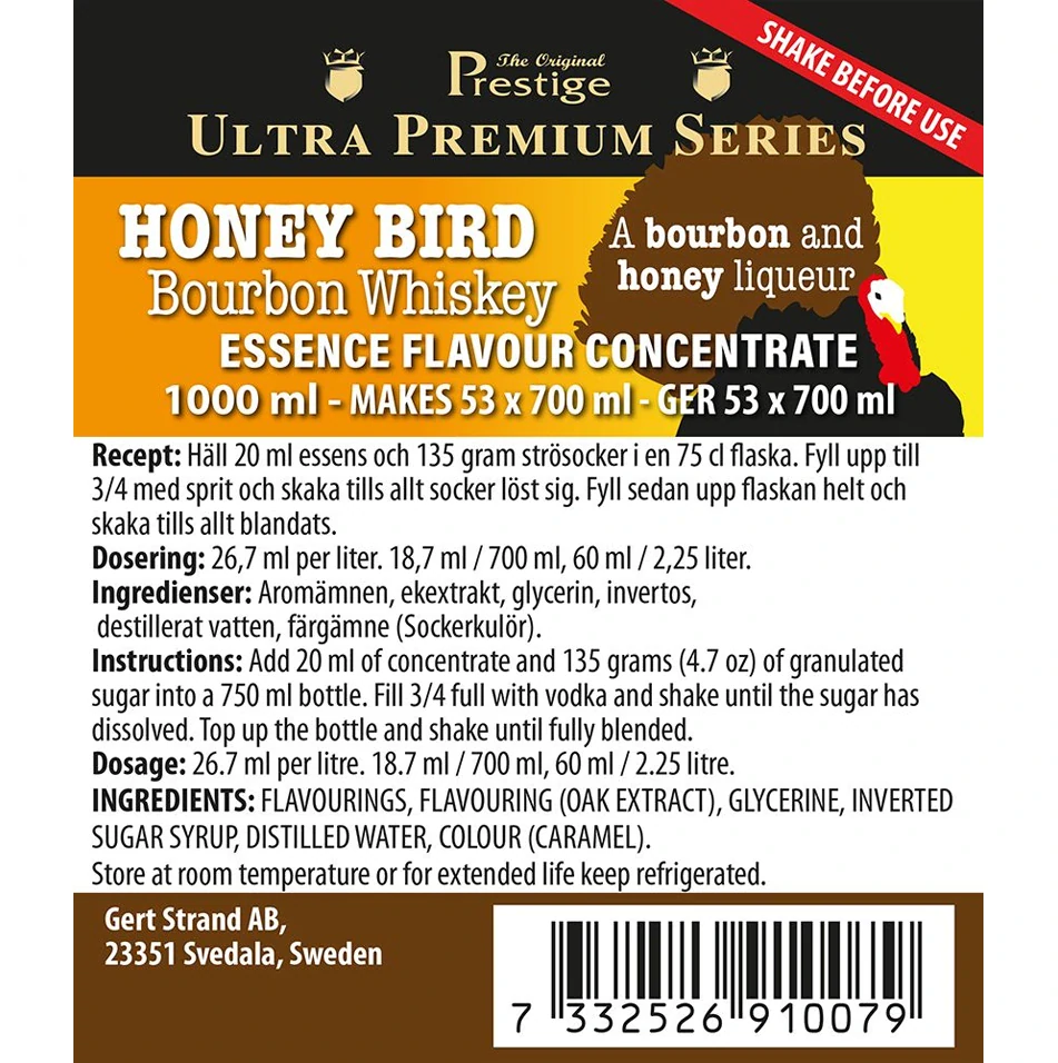 Medová Whisky  (Honey Whiskey) esence 1000 ml pro ochucení 50 lahví vodky