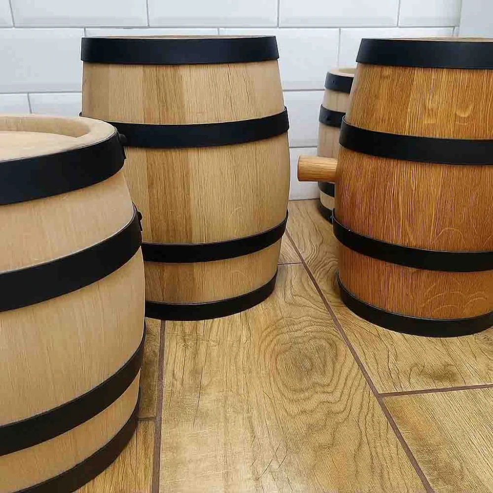 Dubový sud 2 l "Extra Masiv" s černými obručemi