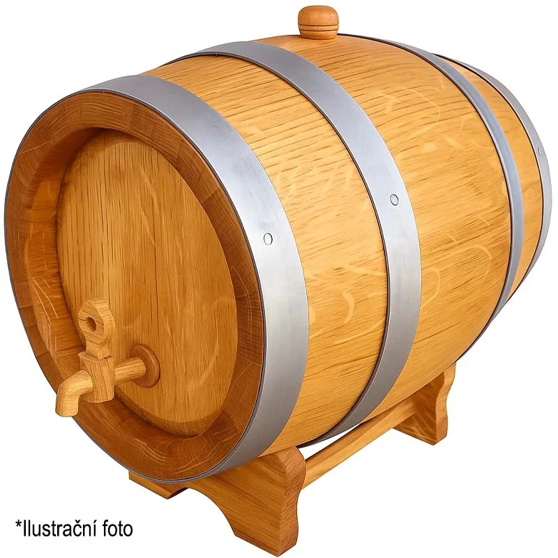 Dubový sud 10 L "Extra Masiv" voskovaný, kohoutek mosazný