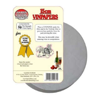 Filtrační papír 15 cm pro víno a cider vhodný do UFO a Vinbrite