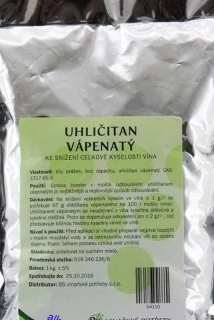 Uhličitan vápenatý 1 kg – snížení kyselosti v moštu a víně