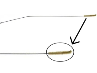 Kartáč na čištění kostýřů 70 cm točený štětinový s vějířkem