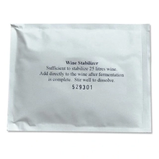 Stabilizátor vína,medoviny a ovocného kvasu 10 g pro zastavení kvašení 25 l vína a kvasu