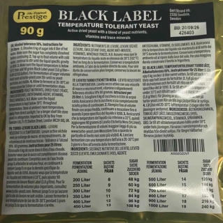 Black Label kvasnice 90 g pro cukerný kvas 14-17%