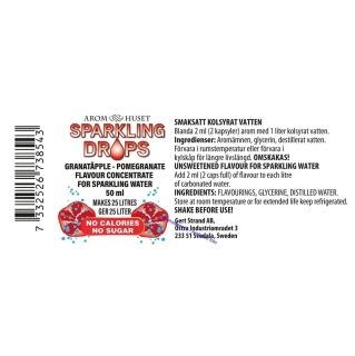 Sirup Granátové jablko 50 ml bez cukru pro 25 l sycené vody