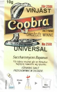 Coobra kvasinky 10 g pro výrobu lehkého červeného vína